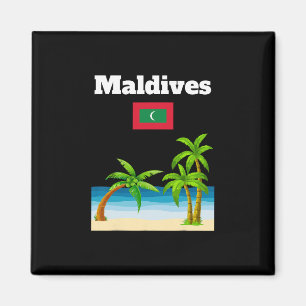 Aimant Amoureux de la plage des Maldives Voyage Souvenir