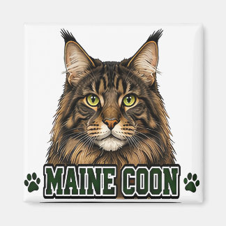 Aimant 🐾 Amoureux de Maine Coon 🐾