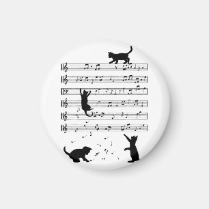 Aimant Amoureux des chats Funny Pianiste Piano Lover