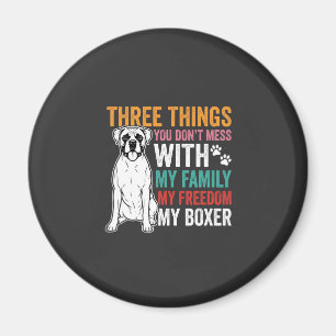 Aimant Amoureux des chiens de la famille Boxer Freedom