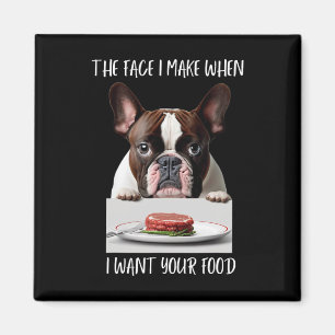 Aimant Amoureux des chiens Design Steak Diner Nourriture