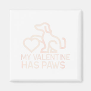 Aimant Amoureux des chiens Mon Valentin a des pattes