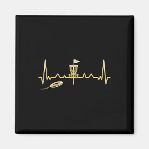 Aimant Amoureux du Disc Golf au rythme cardiaque cool ave