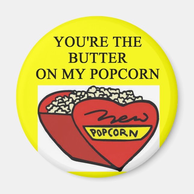 Aimant amoureux du pop-corn beurré (Devant)