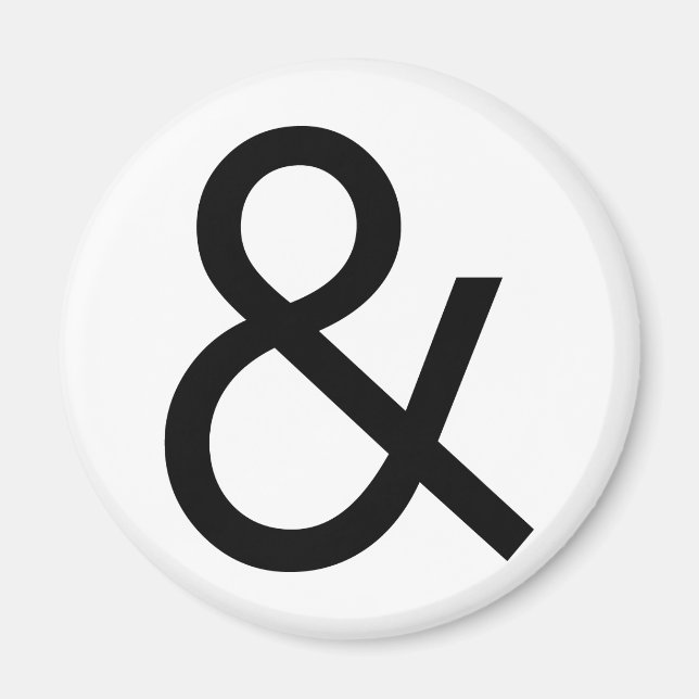 Aimant Ampersand - Noir (Devant)