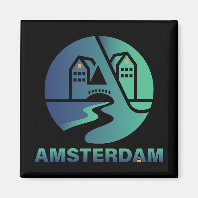 Aimant Amsterdam Pays-Bas Europe (Devant)