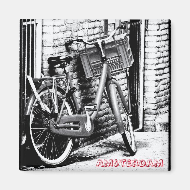Aimant Amsterdam - Vélo, Hollande (Frigo Magnet) (Devant)