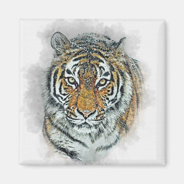 Aimant Amur Tiger Feline Wild Cat Sibérien (Devant)