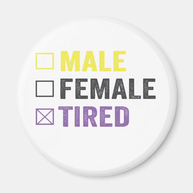 Aimant Amusant Aexuel Transexuel LGBT Pride Non Binary (Devant)