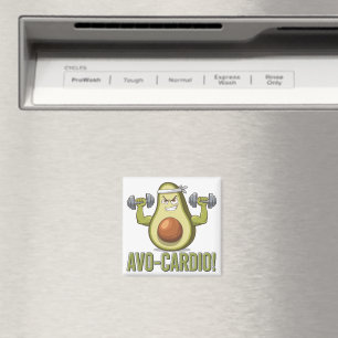 Aimant Amusant Avo-Cardio Avocado Fitness Design