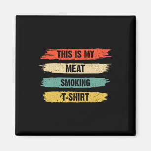 Aimant Amusant Bbq Smoker Lover Retro Vintage C'Est Mon M
