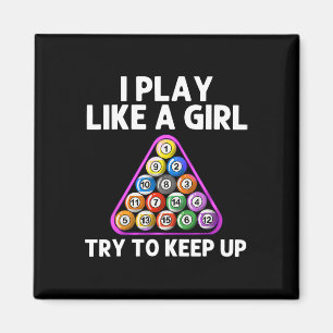 Aimant Amusant Billard Art Pour Femmes Filles Maman 8 Bal