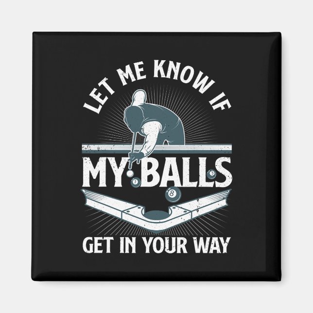 Aimant Amusant Billard Design Pour Hommes Femmes Billard  (Devant)