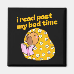 Aimant Amusant capybara bibliophile bibliothécaire lisant