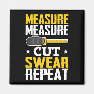 Aimant Amusant charpentier de bois de travail plaisanteri