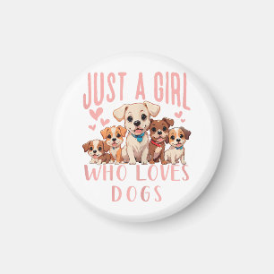Aimant Amusant Chiot Mignon Amoureux Des Chiens - Juste U