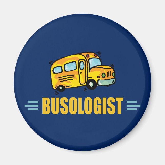 Aimant Amusant Conducteur de bus scolaire Jaune (Devant)