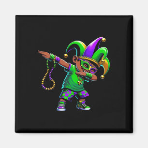Aimant Amusant Dabbing Boy Mardi Gras Carnival Parade Boy