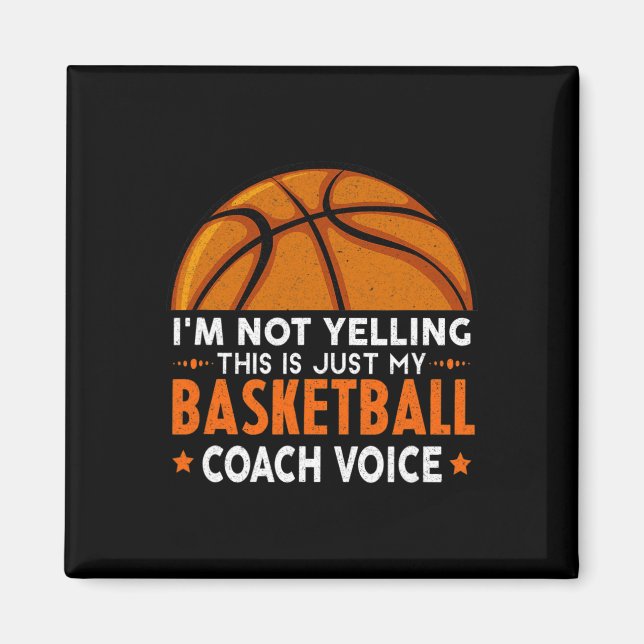 Aimant Amusant entraîneur de basket-ball (Devant)