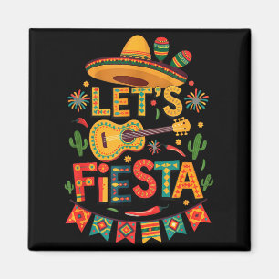 Aimant Amusant, faisons la fête sombrero drôle guitare fê