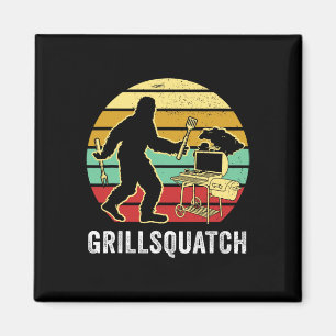 Aimant Amusant Grill Bigfoot Sasquatch Pitmaster Grill L
