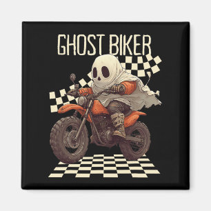 Aimant Amusant Halloween Ghost Biker sur moto