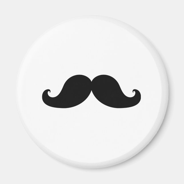 Aimant Amusant Humour de moustache noire (Devant)