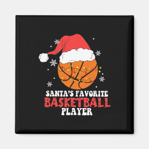 Aimant Amusant joueur de basket-ball de Noël Louveur de b