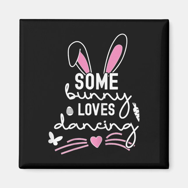 Aimant Amusant Lapin De Pâques Oreilles Danser Danse Amou (Devant)