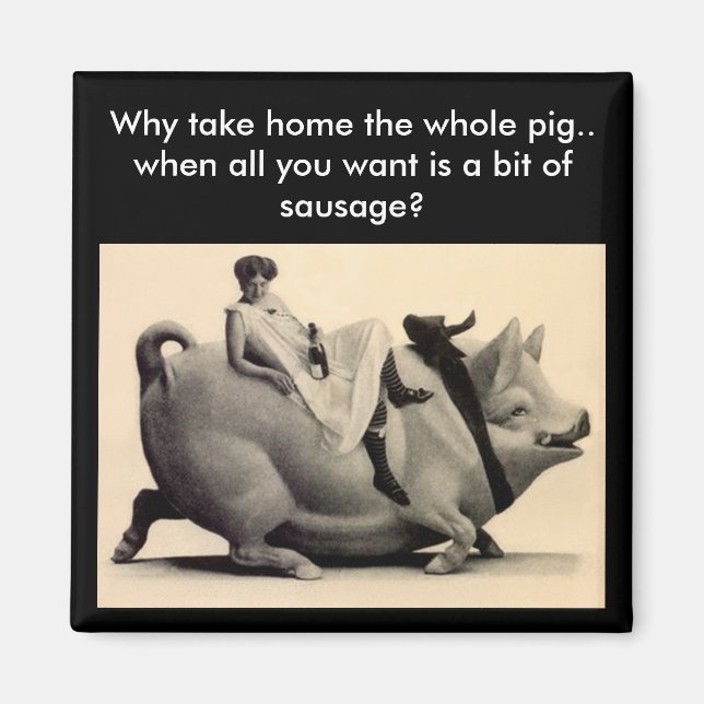 Aimant - Amusant Pourquoi rapporter tout le porc - (Devant)