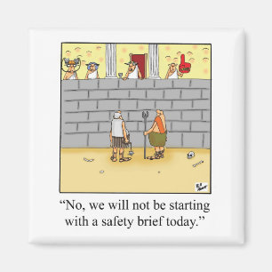 Aimant Amusant Réunion sur la sécurité en milieu de trava