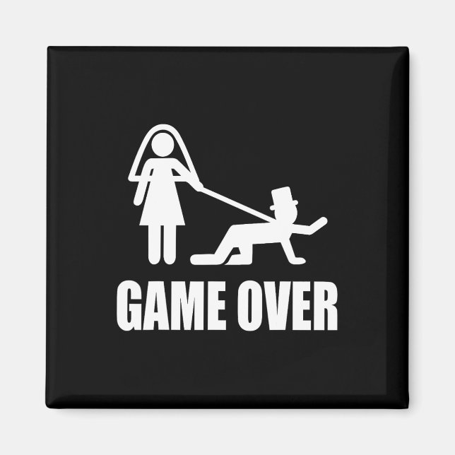Aimant Amusant Se Marier Jeu Sur Mariage Gag Team G (Devant)