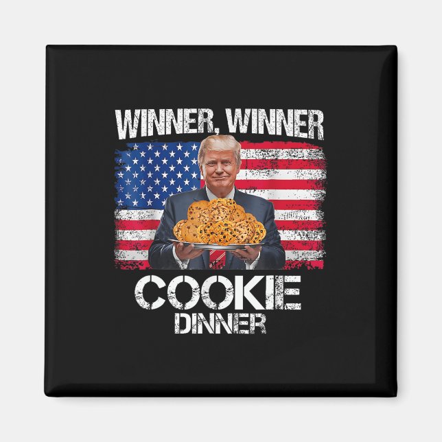 Aimant Amusant Trump Conception de Noël Gagnant Cookie (Devant)
