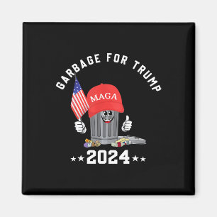 Aimant Amusant Trump Mega Garbage Can Cartoon Caractère A