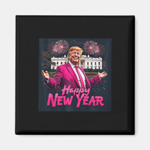 Aimant Amusant Trump New Year Party 2025 Trump New Year N
