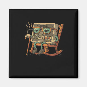 Aimant Amusant Vieux Gamer Jeu Retro 80s 90s Jeu Vidéo Ol