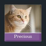 Aimant Amusant Violet Personnalisé Animaux de compagnie M<br><div class="desc">Amusant Violet Personnalisé Aimant Photo Pour Animaux De Compagnie.</div>