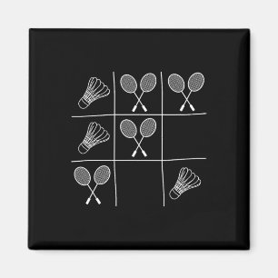 Aimant Amusante Blague Badminton - Noughts Et Croix Tic-t