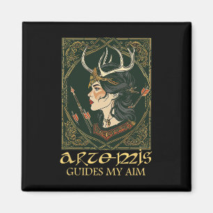 Aimant Amusante déesse grecque Artémis Deer Chasse Mythol