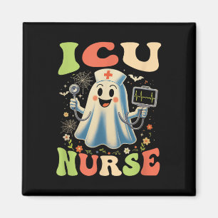 Aimant Amusante Halloween Icu Infirmière Intensive Soins