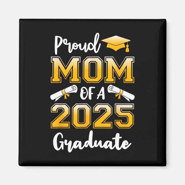 Aimant Amusante Maman Fière D'Un Cl De 2025 Diplômé (Devant)