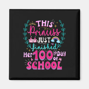 Aimant Amusants 100ème Jour De L'École Princesse Cute Enf