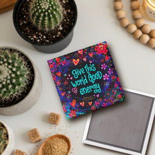 Aimant Amusants Bonne énergie Inspiritisme Floral