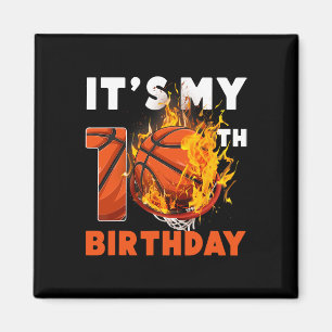 Aimant Amusants C'est mon 10e anniversaire 10 ans Basketb