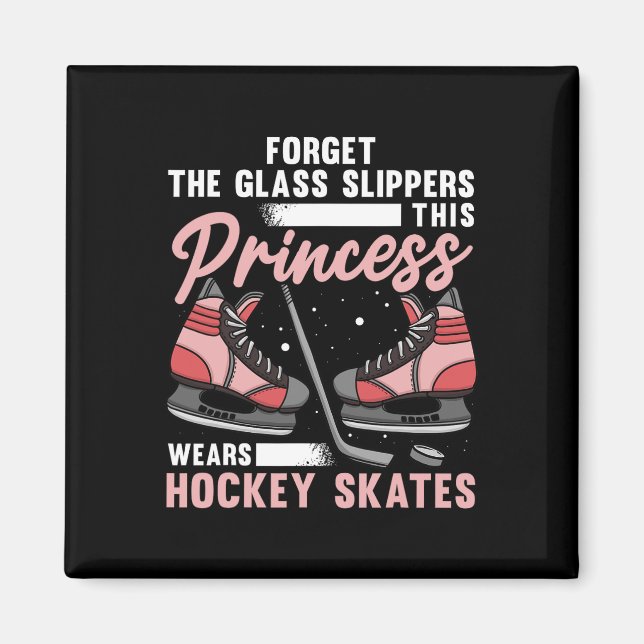 Aimant Amusants Hockey Sur Glace Art Pour Femmes Filles H (Devant)