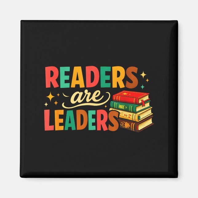 Aimant Amusants inspirant les lecteurs sont des leaders a (Devant)