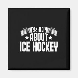 Aimant Amusants Me Demander À Propos Hockey Sur Glace - J