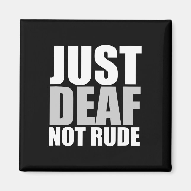 Aimant Amusement Just Sourds Pas Rude Langue des signes f (Devant)