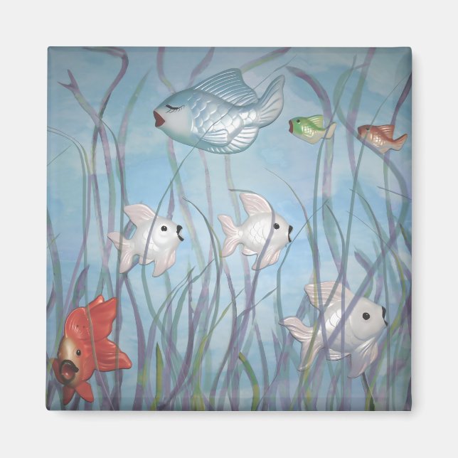 Aimant amusez-vous avec le poisson de la marque (Devant)