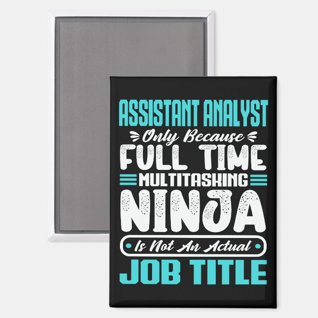 Aimant Analyste adjoint Multitasker Titre du travail Comp (Recto/Verso)
